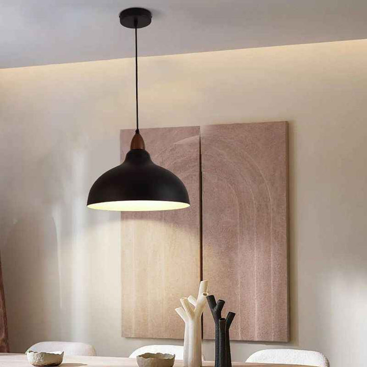 Valentina Suspension Bol Moderne, Métal, Noir/Blanc, Salon - Neutralighting