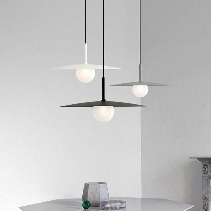 Arisha Suspension Dôme Moderne, Métal /Verre, Noir/Blanc/Grise, Chambre - Neutralighting