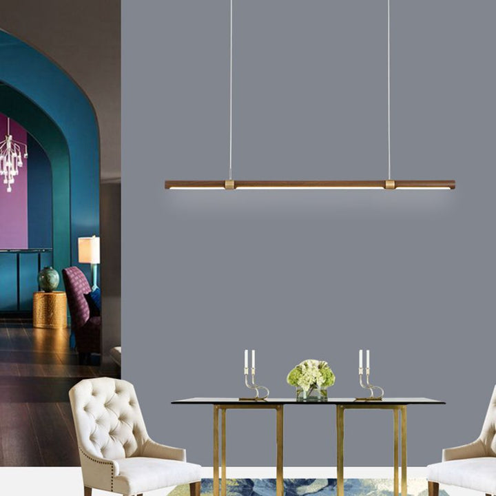 Muto Design Italien Luminaires Suspensions Linéaire Rustique Métal/Acrylique Bois Cuisine/Chambre - Neutralighting