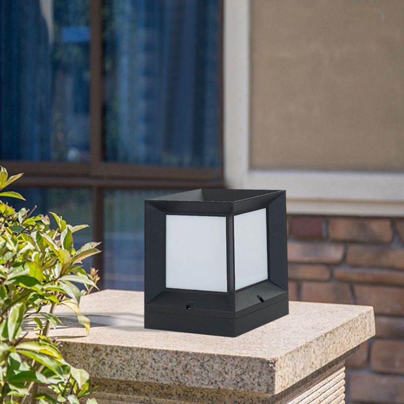 Ray Lampe Solaire de Poteau, Rectangle Simple, L 12/15/20/27/32CM - Neutralighting