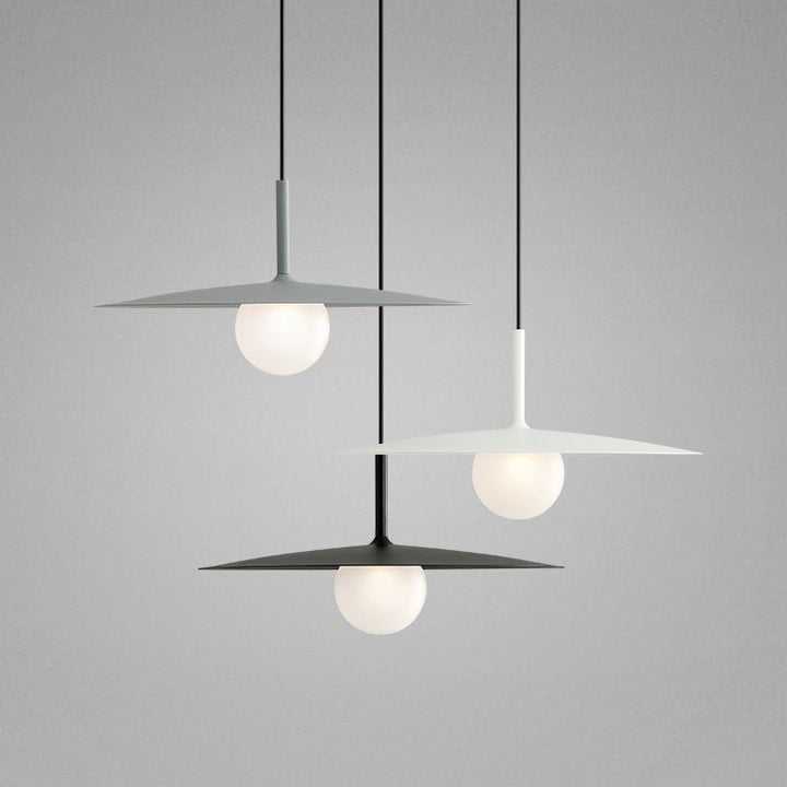 Arisha Suspension Dôme Moderne, Métal /Verre, Noir/Blanc/Grise, Chambre - Neutralighting