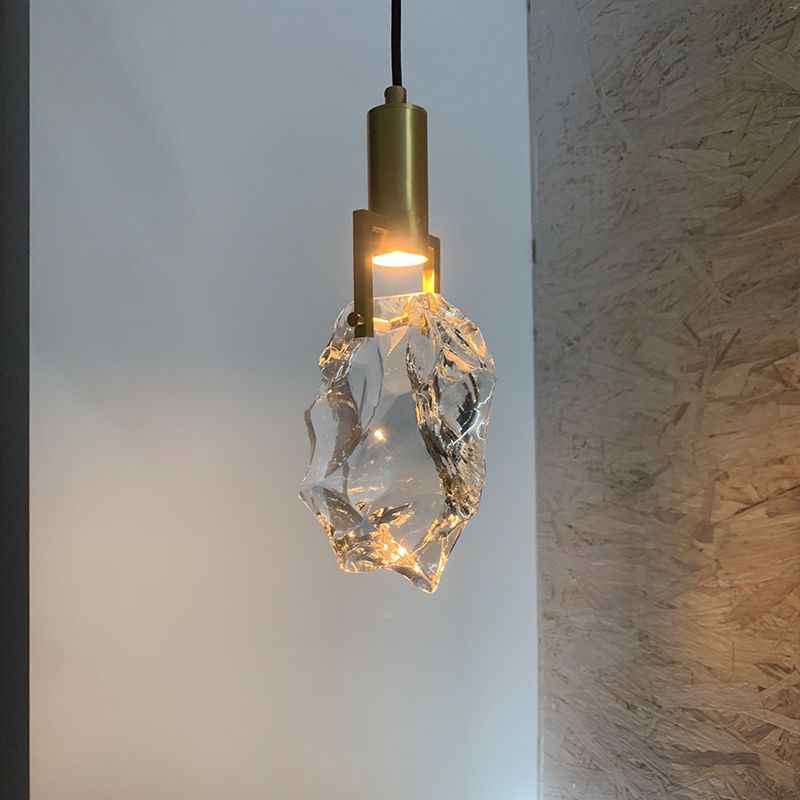 Kristy Suspension Irrégulier Géométrique, Métal/Cristal, Transparent, Chambre - Neutralighting
