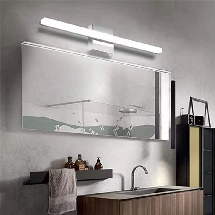 Ray Applique Murale LED Linéaire/Rectangulaire, Métal/Acrylique, Noir/Argent, Salle de Bain - Neutralighting