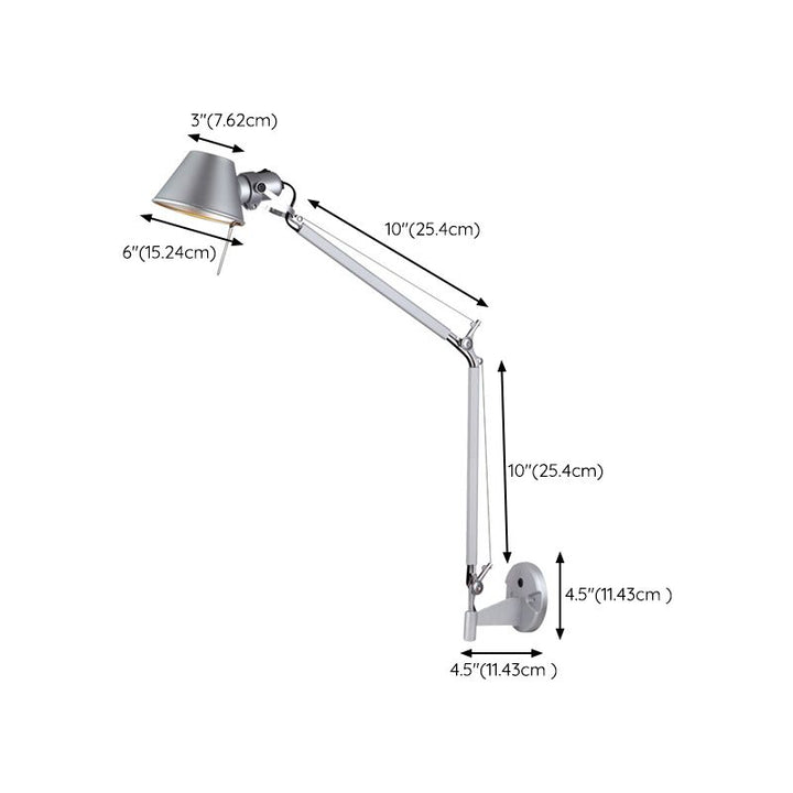 Epoch Applique Murale Réglable Industrielle, Argent, Bureau - Neutralighting