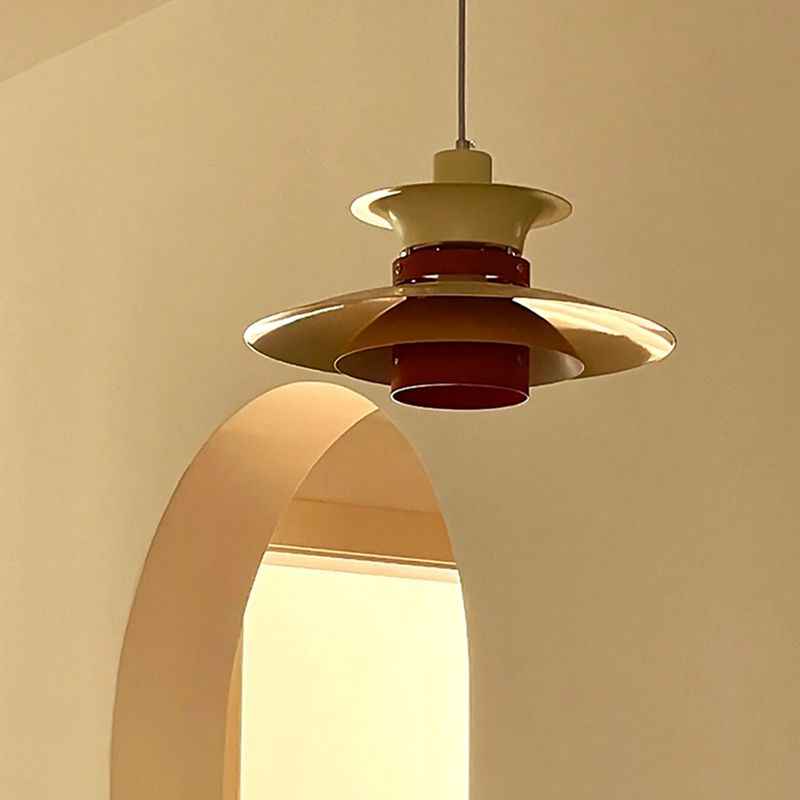 Valentina Suspension Bol Moderne, Métal, Blanc/Bois/Marron, Salon - Neutralighting
