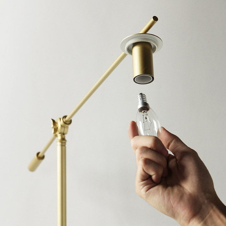 Valentina Lampadaire Boule Moderne, Verre/Métal, Doré, Salon - Neutralighting