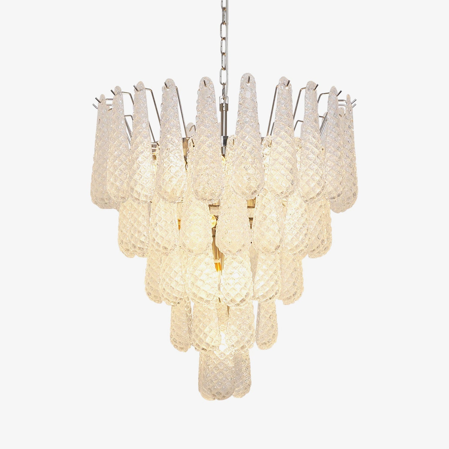 Aurora Lustre Transparent Murano Verre Goutte Rosée Superposé - Neutralighting