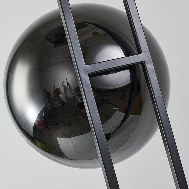 Mira Lampadaire Rond Moderne, Métal/Marbre, Noir, Salon - Neutralighting