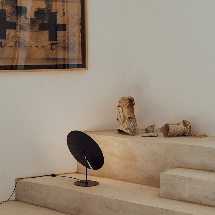 Arisha Lampadaire/Lampe de table Rond Moderne, Métal, Noir, Salon - Neutralighting