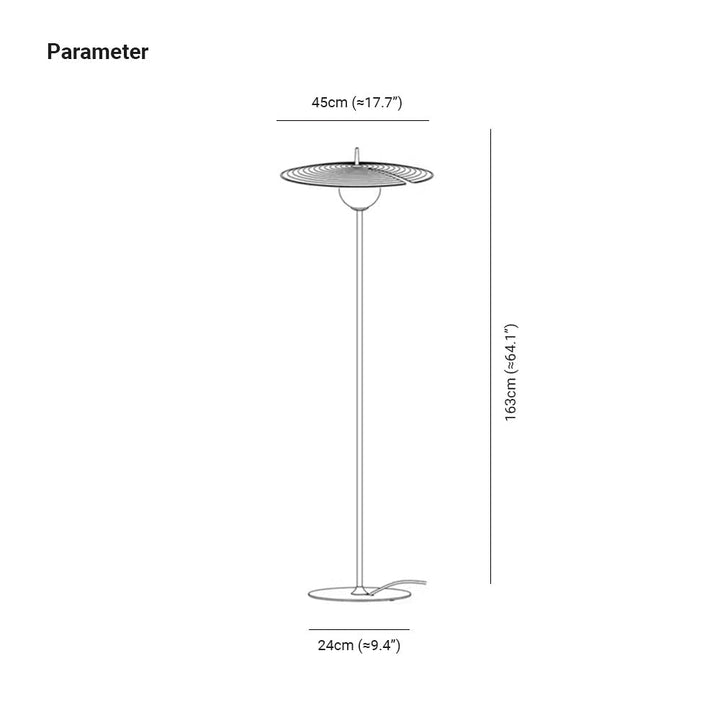 Arisha Lampadaire/Lampe de table Rond Moderne, Métal, Noir, Salon - Neutralighting