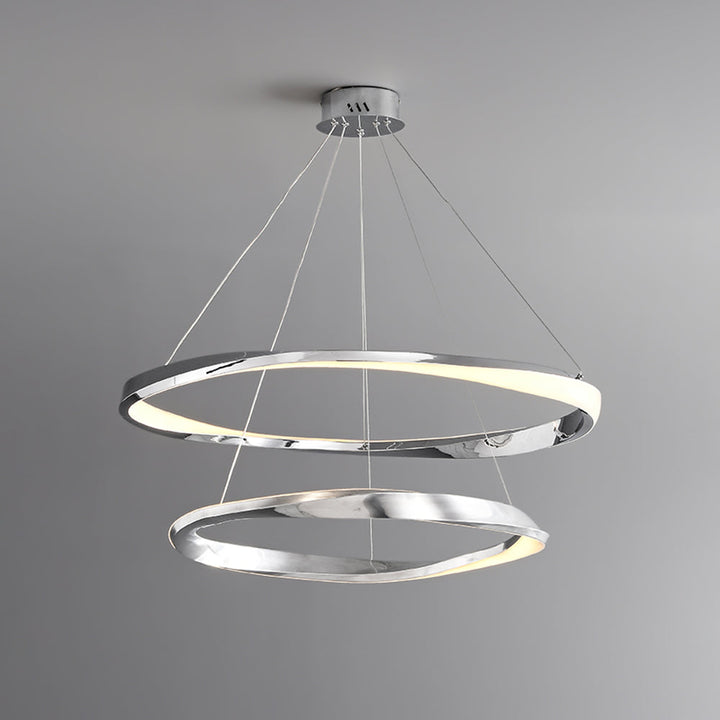 Arisha Suspension Anneau Moderne, Métal/Acrylique, Or/Argent, Salon/Chambre à Coucher - Neutralighting