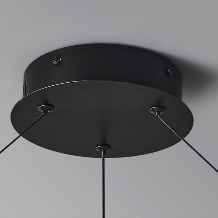 Valentina Nordique LED Lustre Noir Métal/Verre Salle À Manger/Chambre À Coucher - Neutralighting