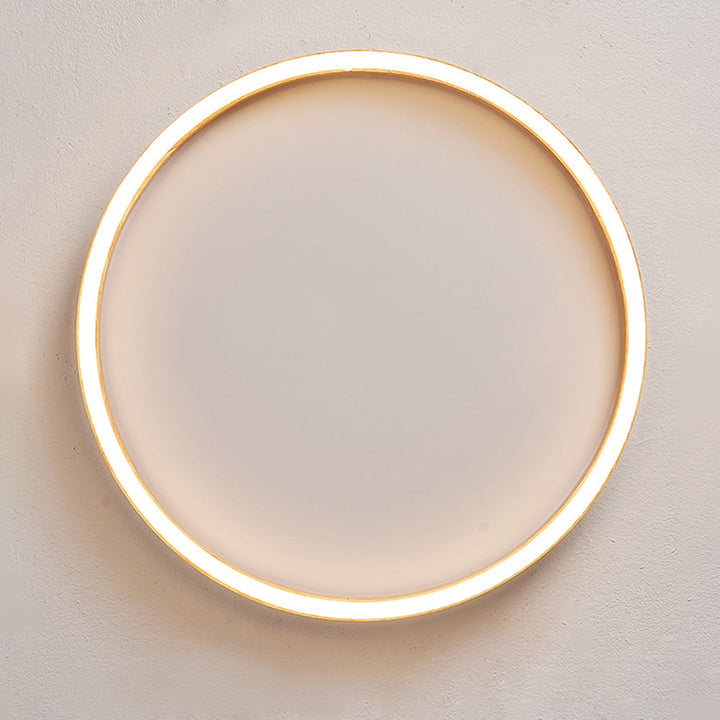 Muto Plafonnier Rond Naturel, Bois/Acrylique, Chambre - Neutralighting