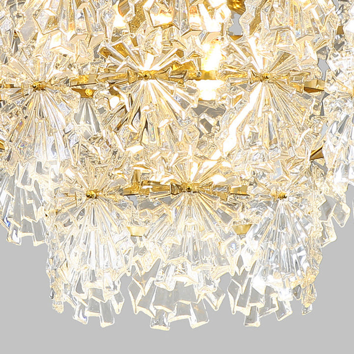 Kristy Suspension Anneau Vintage, Métal/Verre, Doré, Restaurant/Salon - Neutralighting