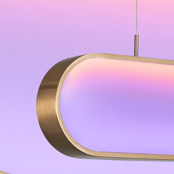 Valentina Suspension Ronde Contemporaine, Métal/Acrylique, Noir/Or/Argent, Cuisine/Salon - Neutralighting
