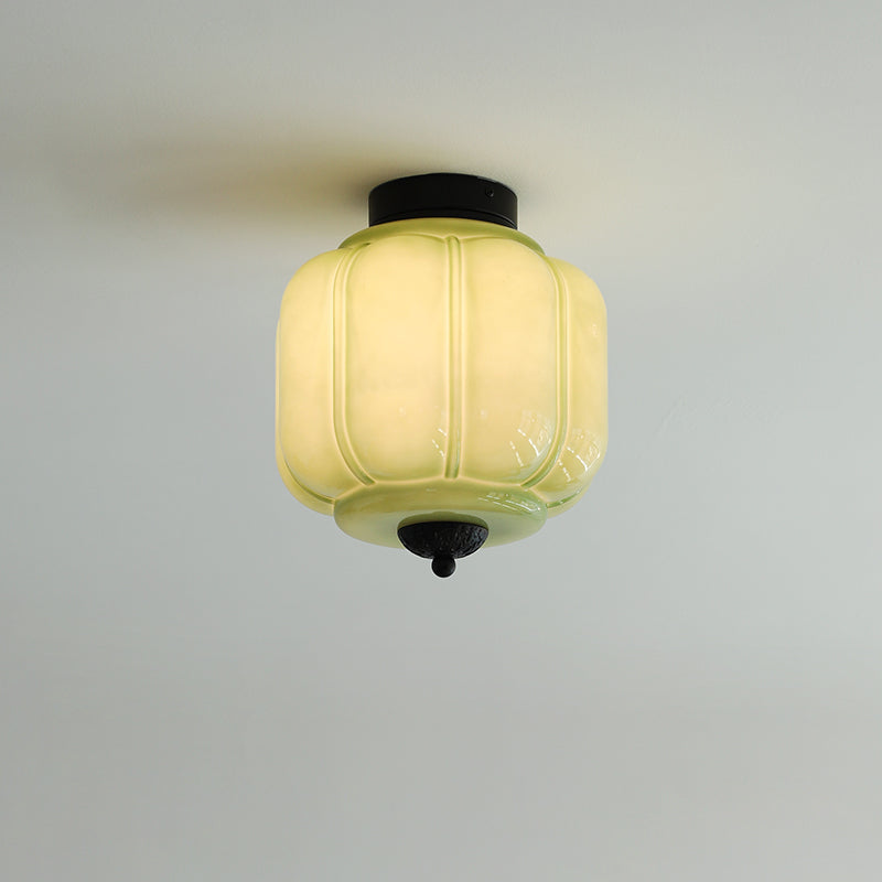 Elyra Lampe de Plafond en Verre Vert Docos