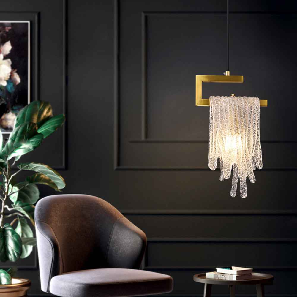 Kristy Suspension Irrégulier Contemporaine, Cristal/Cuivre, Transparent, Salon - Neutralighting