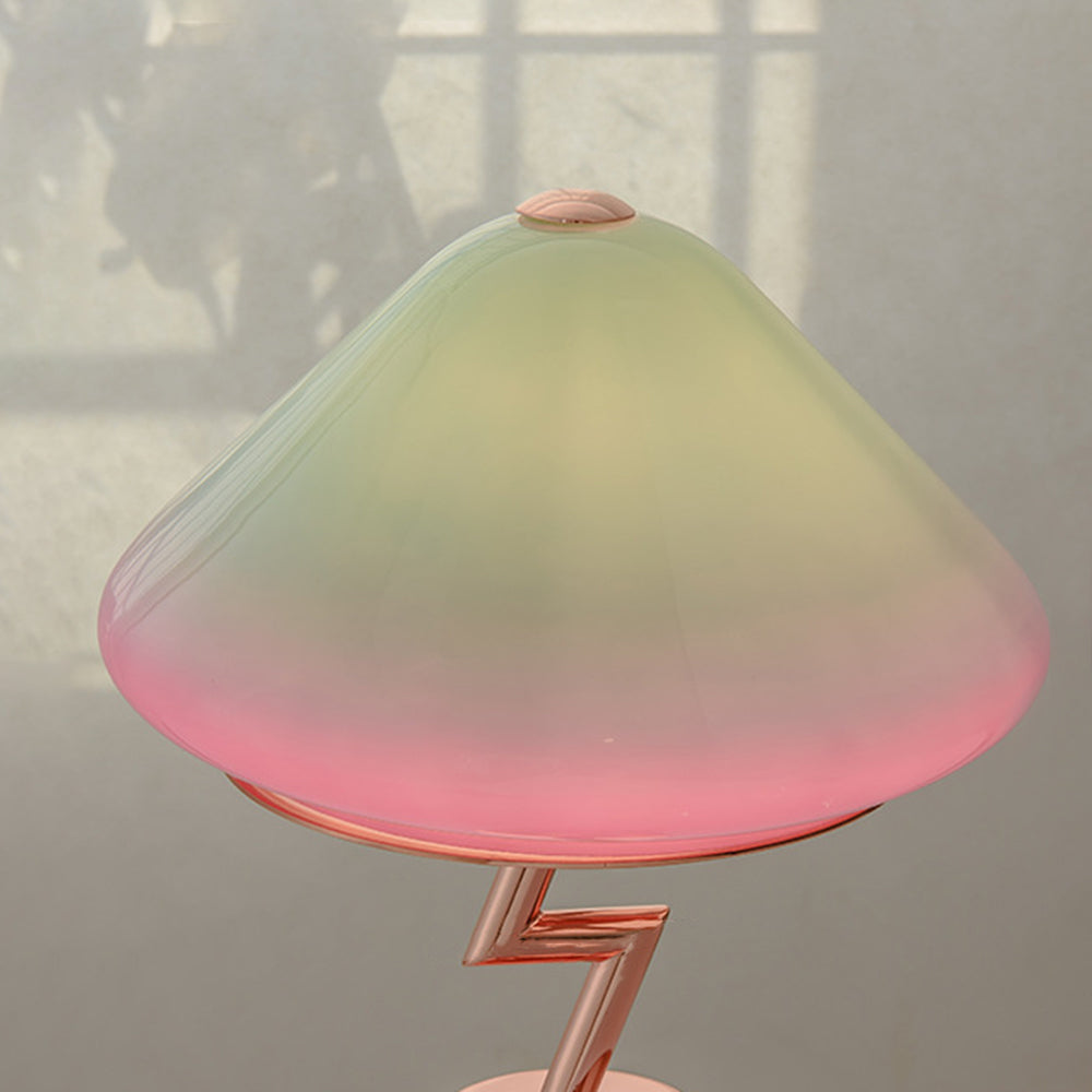 Valentina Lampe de Table Champignon Moderne, Verre/Métal, Coloré, Salon - Neutralighting