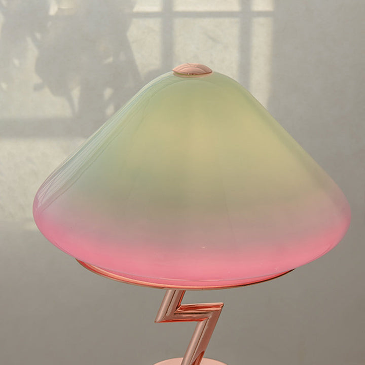 Valentina Lampe de Table Champignon Moderne, Verre/Métal, Coloré, Salon - Neutralighting