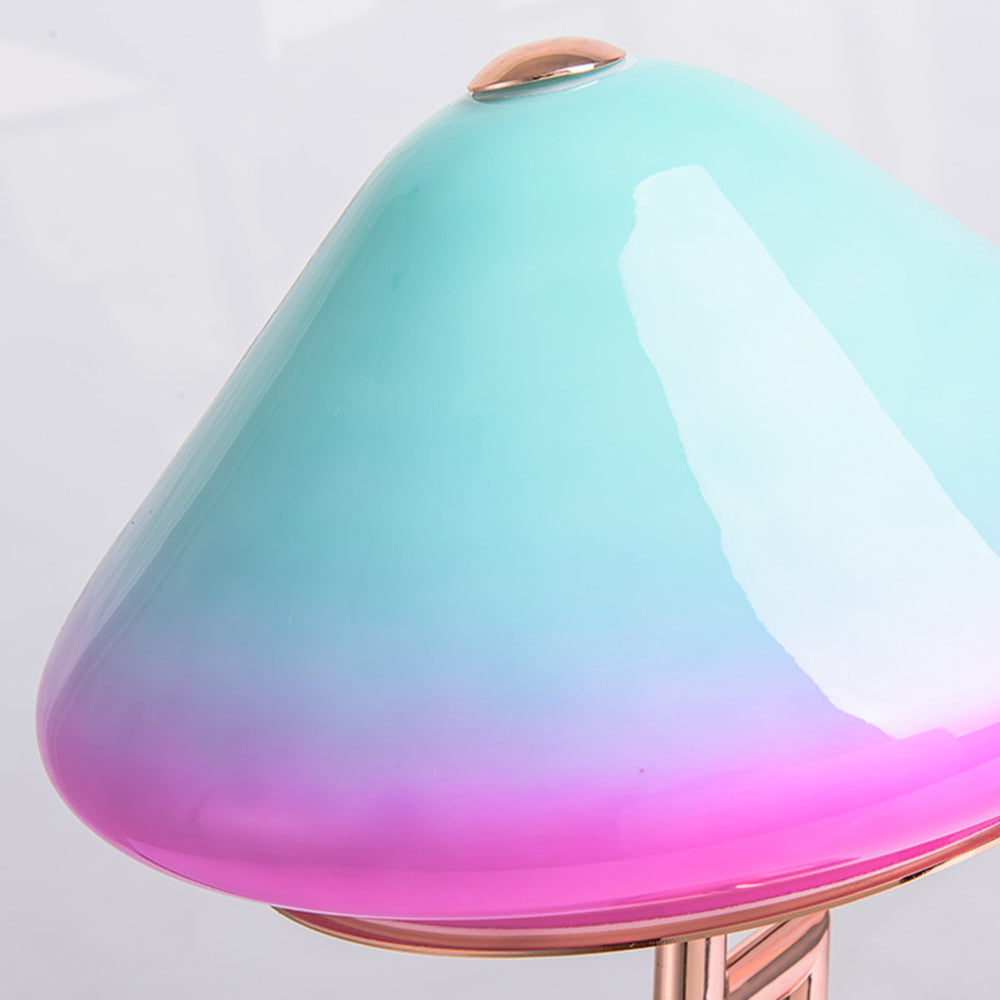 Valentina Lampe de Table Champignon Moderne, Verre/Métal, Coloré, Salon - Neutralighting