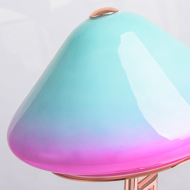 Valentina Lampe de Table Champignon Moderne, Verre/Métal, Coloré, Salon - Neutralighting