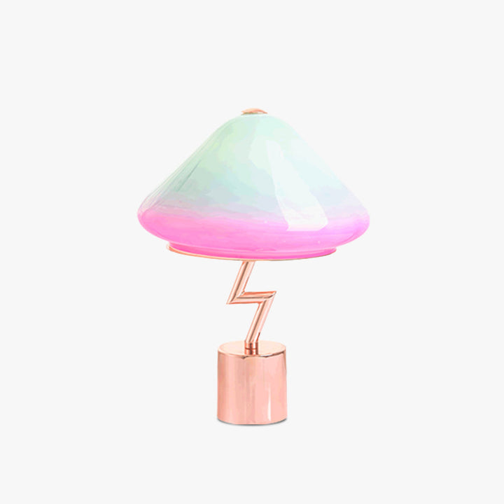 Valentina Lampe de Table Champignon Moderne, Verre/Métal, Coloré, Salon - Neutralighting