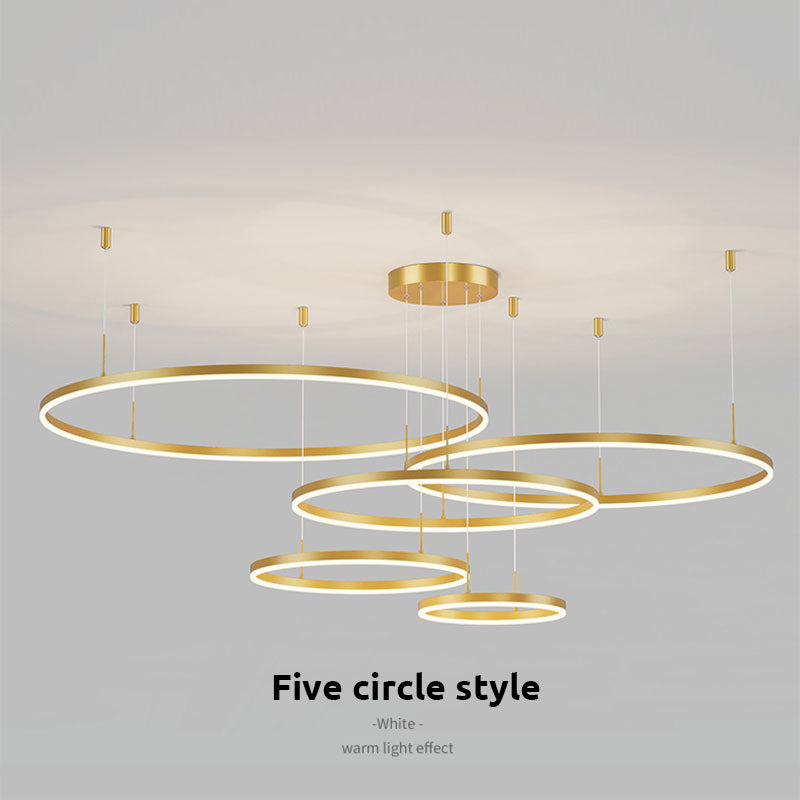 Remi Suspension Anneau Moderne Métal Noir/Doré/Café Salon - Neutralighting