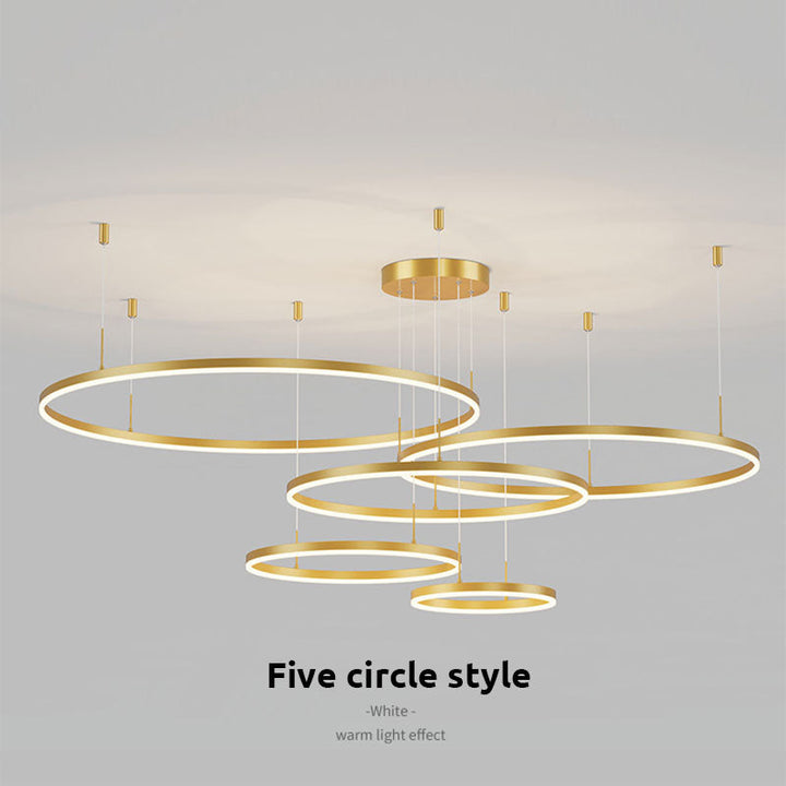 Remi Suspension Anneau Moderne Métal Noir/Doré/Café Salon - Neutralighting