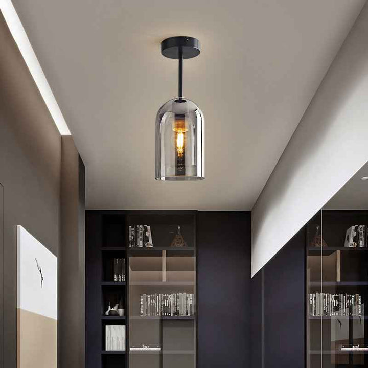 Plafonnier Arisha Verre Gris LED