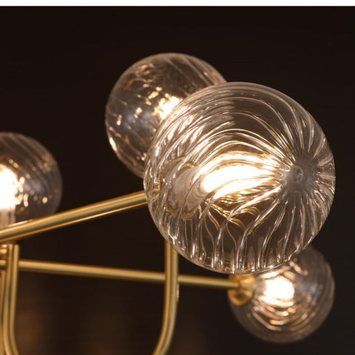 Valentina Moderne LED Lustre Or Verre Salle À Manger/Salon/Chambre À Coucher - Neutralighting