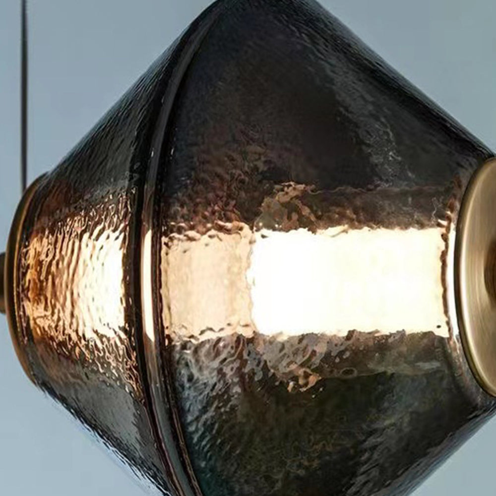 Arisha Suspension/Lampadaire Irrégulier Moderne, Verre/Metal, Noir, Chambre - Neutralighting