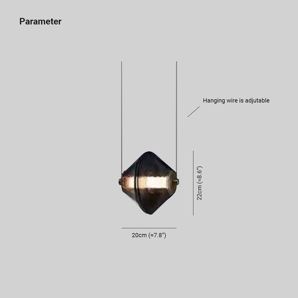 Arisha Suspension/Lampadaire Irrégulier Moderne, Verre/Metal, Noir, Chambre - Neutralighting