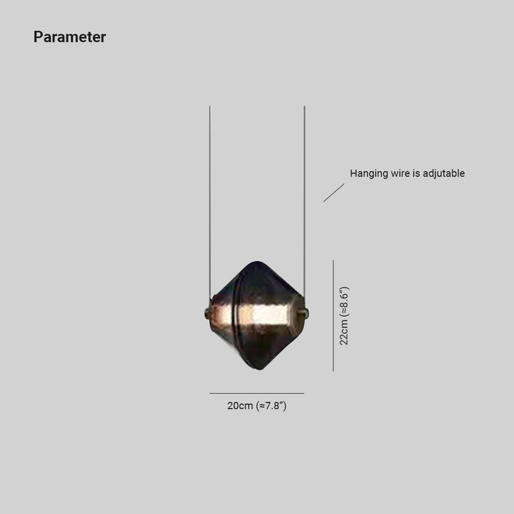 Arisha Suspension/Lampadaire Irrégulier Moderne, Verre/Metal, Noir, Chambre - Neutralighting