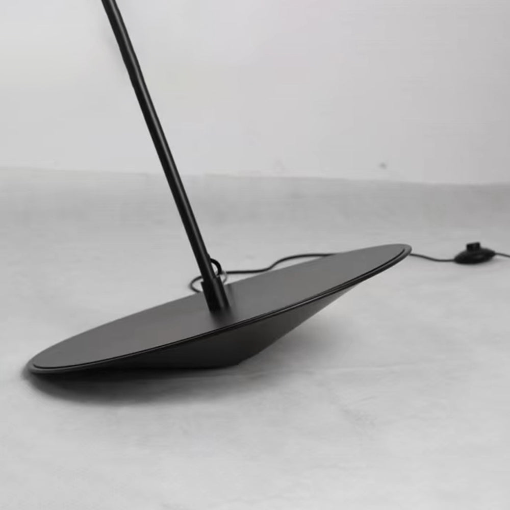 Mira Design Lampadaire Frisbee/Canne à Pêche Simple Métal Noir Grande Salon Intérieur - Neutralighting