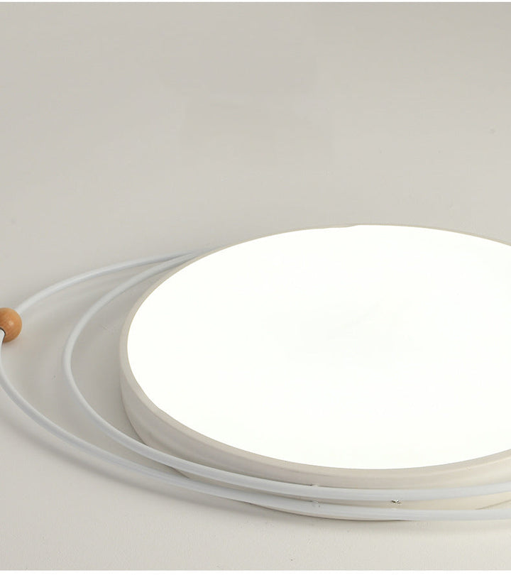 Arisha Plafonnier Rond Moderne, Metal/Bois, Blanc/Noir/Gris/Vert/Bleu, Salon - Neutralighting