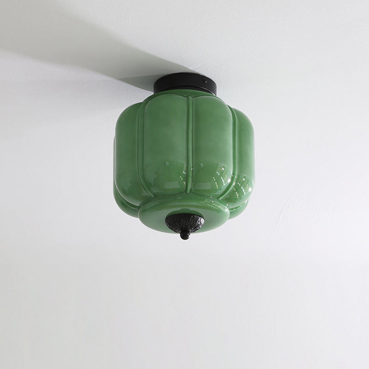 Elyra Lampe de Plafond en Verre Vert Docos