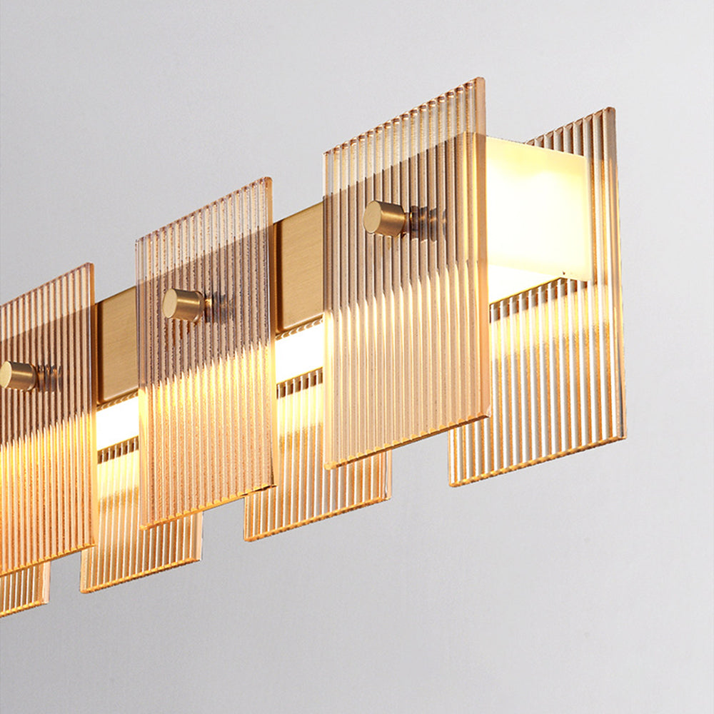 Arisha Suspension Carrée Urbaine, Cuivre/Verre, Doré, Salle de Bain/Chambre à Coucher - Neutralighting