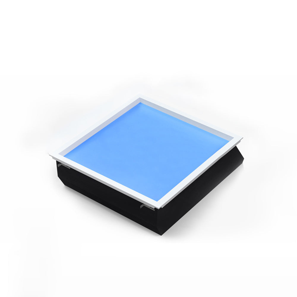 Ray Plafonnier Rectangle Moderne, Métal/Verre, Bleu, Salon - Neutralighting