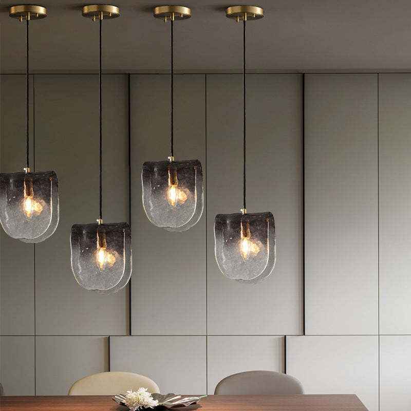 Valentina Suspension Contemporaine Métal/Verre Noir Salon - Neutralighting
