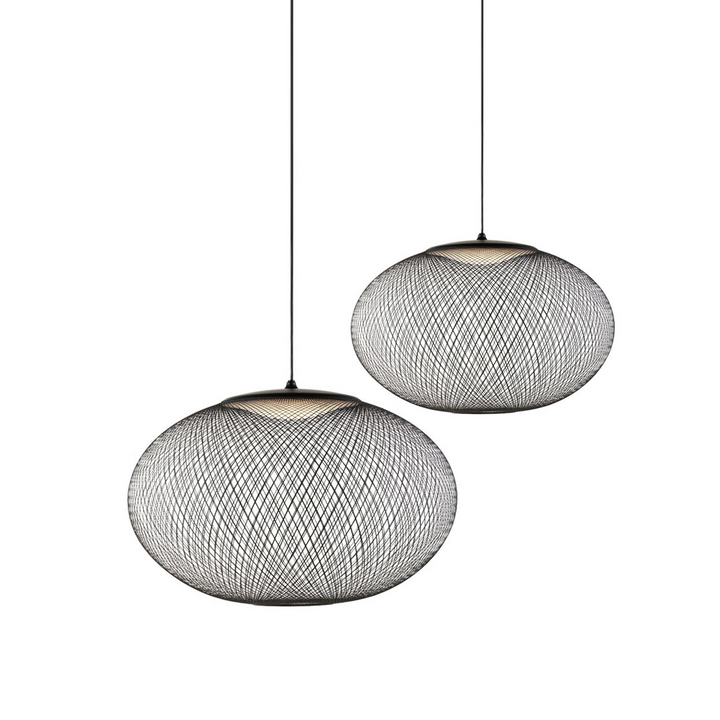 Lustra Suspension Lampe Maille Noire - Neutralighting