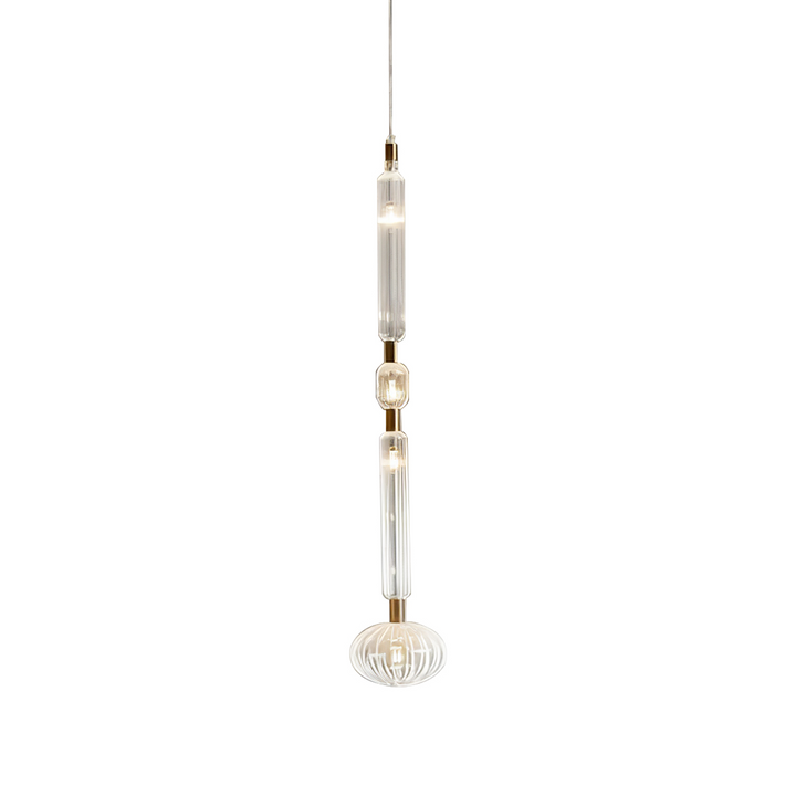 Solara Lampe à suspension en cristal cylindrique Cipher contemporaine - Neutralighting