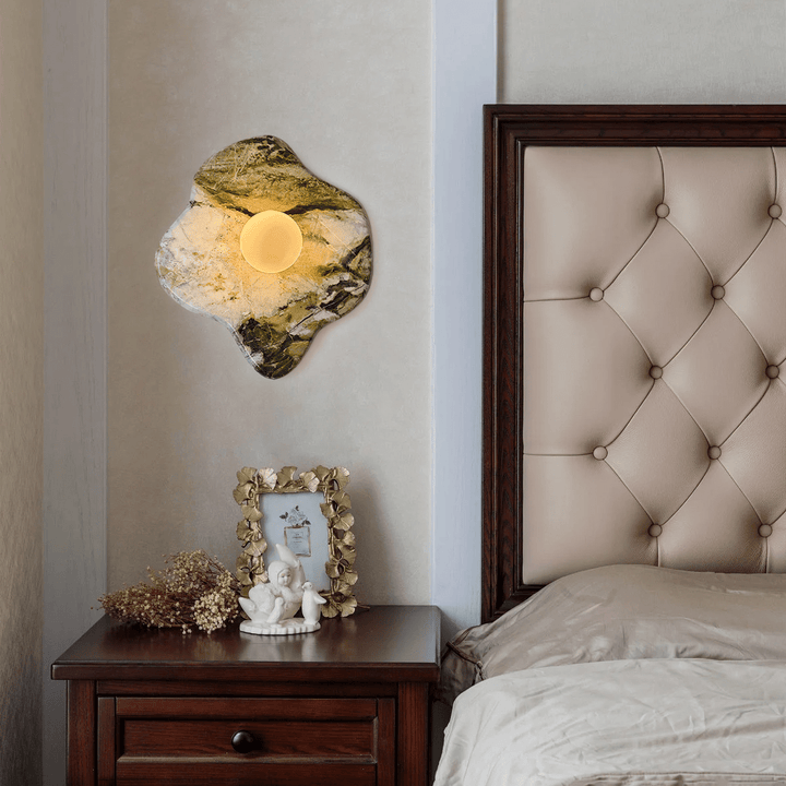 Fyln Applique Murale Organique en Marbre Vert - Neutralighting