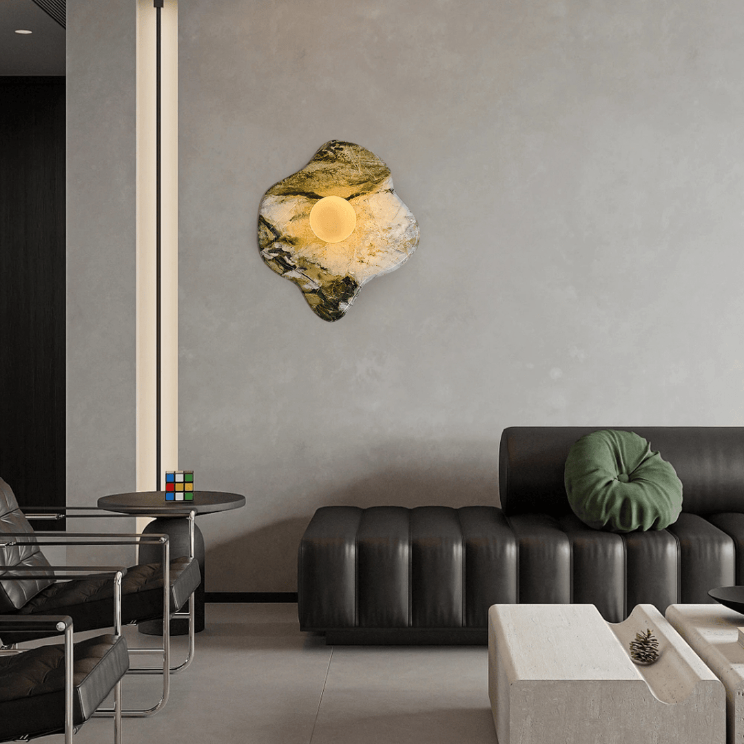 Fyln Applique Murale Organique en Marbre Vert - Neutralighting