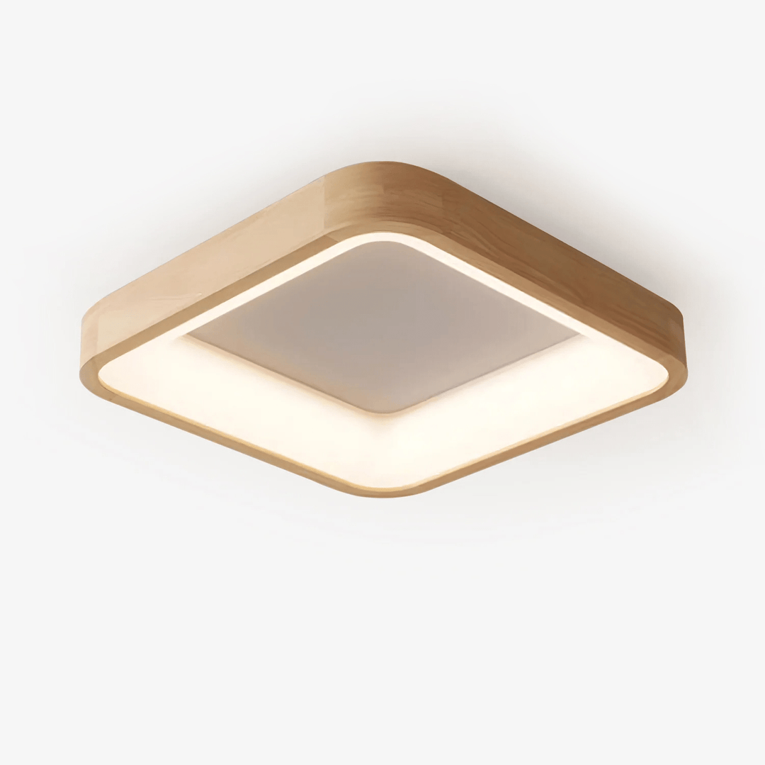Uphae Plafonnier Minimaliste Carré en Bois - Neutralighting