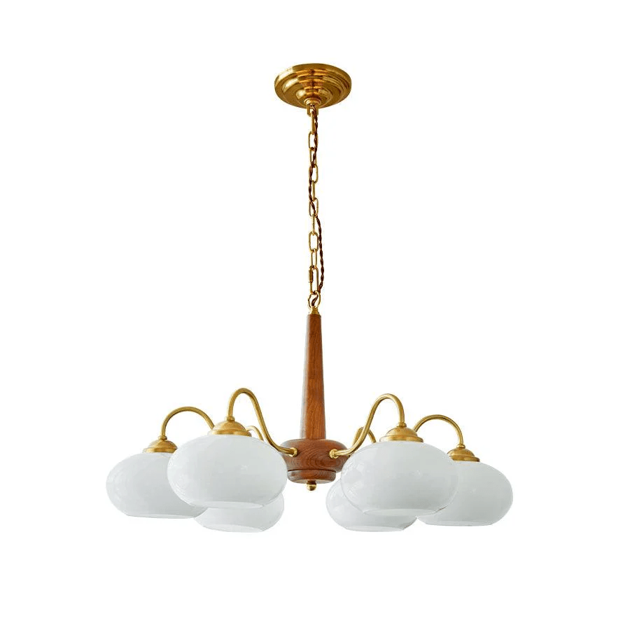 Lustra Suspension Persimmon Laiton et Verre Élégante - Neutralighting