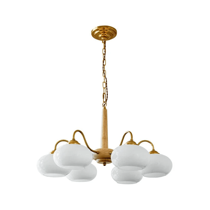 Lustra Suspension Persimmon Laiton et Verre Élégante - Neutralighting