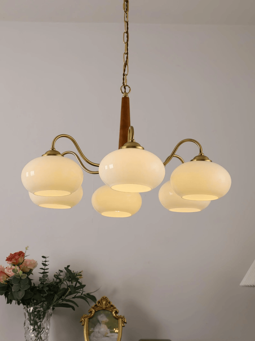 Lustra Suspension Persimmon Laiton et Verre Élégante - Neutralighting