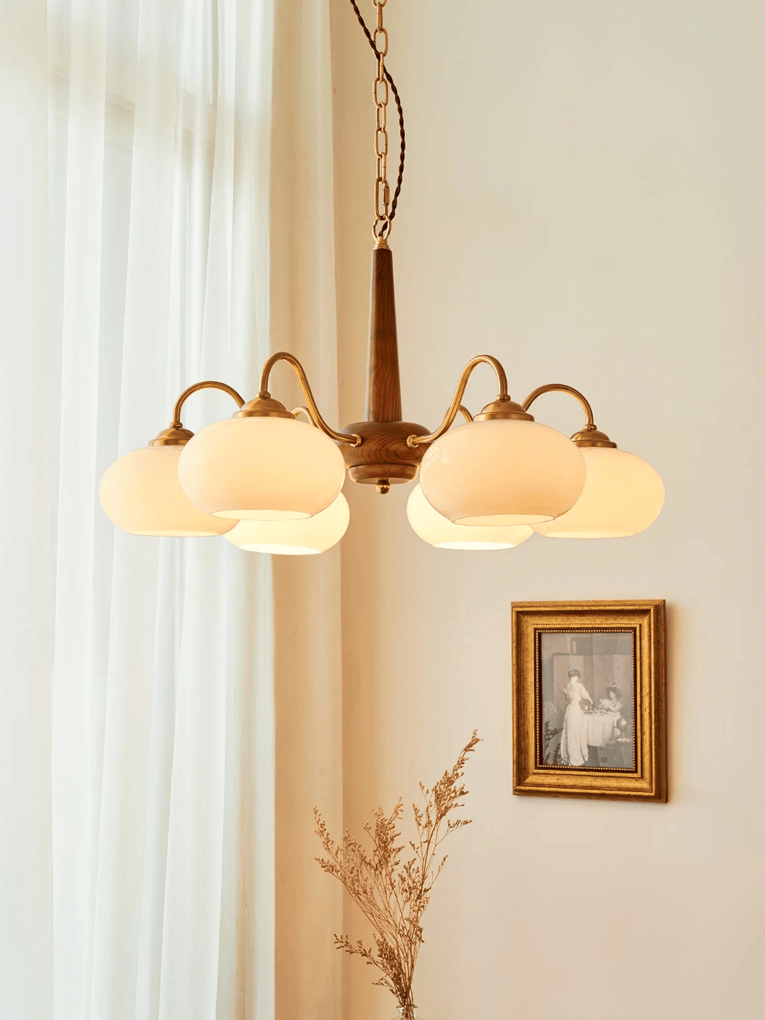 Lustra Suspension Persimmon Laiton et Verre Élégante - Neutralighting