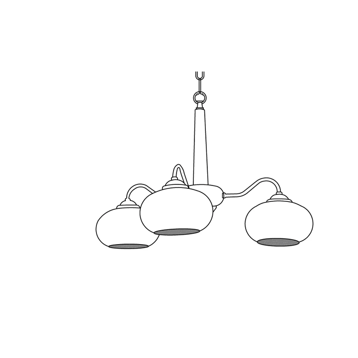Lustra Suspension Persimmon Laiton et Verre Élégante - Neutralighting