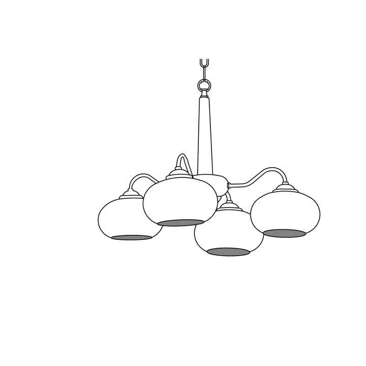 Lustra Suspension Persimmon Laiton et Verre Élégante - Neutralighting